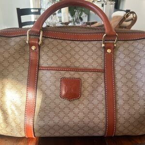 Celine Brown and Tan Macadam Bag